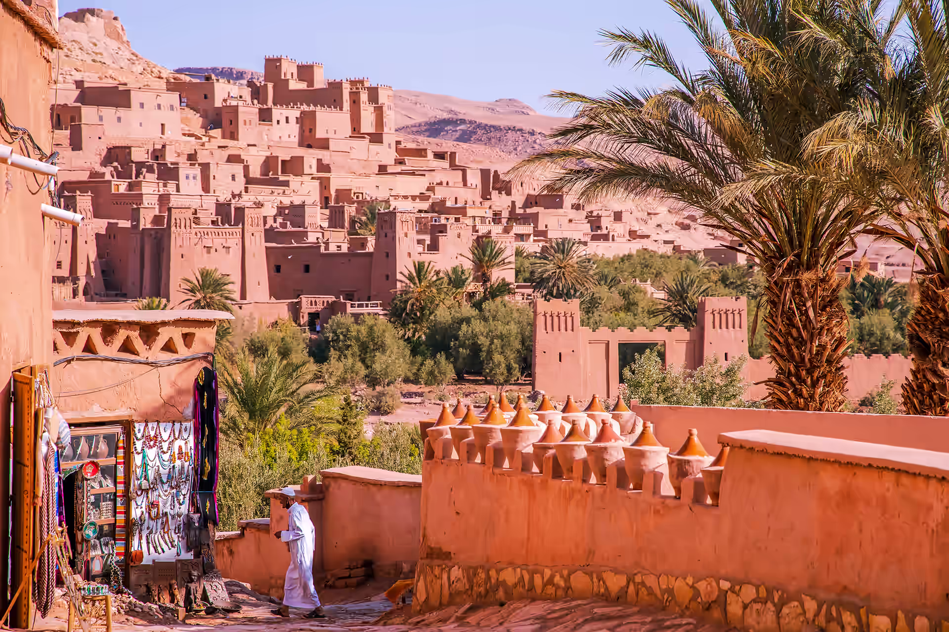 The kasbah of Ait Benhaddou, a stop on the Marrakech to Merzouga desert route