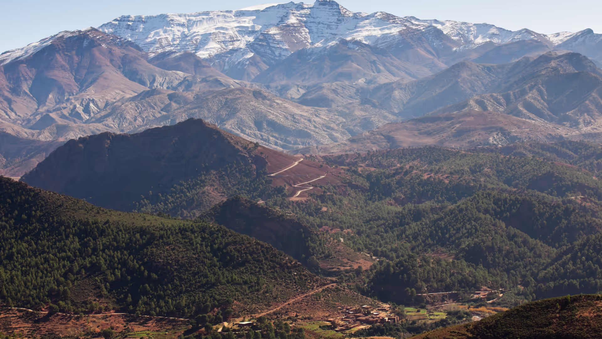 The High Atlas mountain range in Morocco